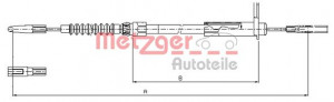 METZGER 10.9456 - Seilzug, Feststellbremse