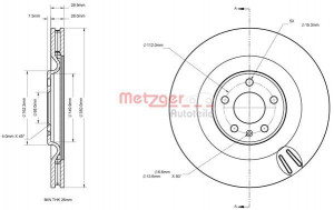 METZGER 6110875 - Bremsscheibe