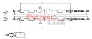 METZGER 11.5456 - Seilzug, Feststellbremse