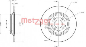 METZGER 6110125 - Bremsscheibe