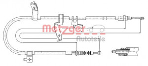 METZGER 17.0586 - Seilzug, Feststellbremse