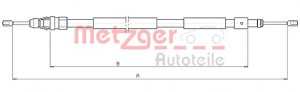 METZGER 10.4709 - Seilzug, Feststellbremse