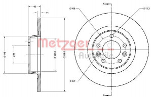 METZGER 6110422 - Bremsscheibe