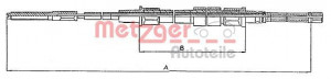 METZGER 10.740 - Seilzug, Feststellbremse
