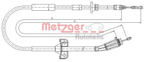 METZGER 10.8065 - Seilzug, Feststellbremse