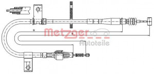 METZGER 17.5040 - Seilzug, Feststellbremse
