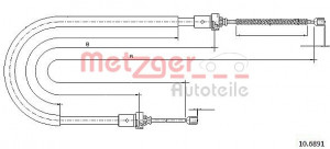 METZGER 10.6891 - Seilzug, Feststellbremse