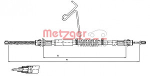 METZGER 11.5578 - Seilzug, Feststellbremse