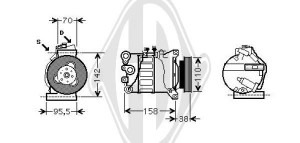 DIEDERICHS DCK1595 - Kompressor, Klimaanlage