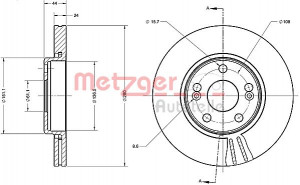 METZGER 6110386 - Bremsscheibe