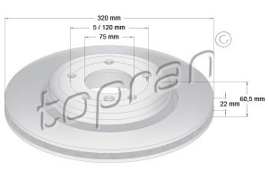 TOPRAN 500580 - Bremsscheibe