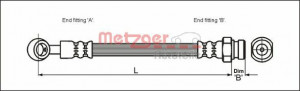 METZGER 4110405 - Bremsschlauch
