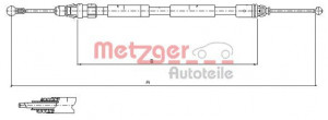 METZGER 11.6808 - Seilzug, Feststellbremse