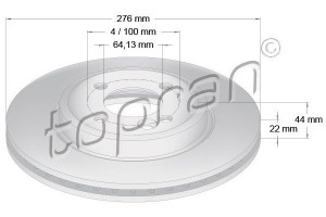 TOPRAN 501014 - Bremsscheibe