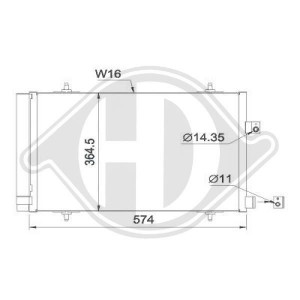 DIEDERICHS DCC1598 - Kondensator, Klimaanlage
