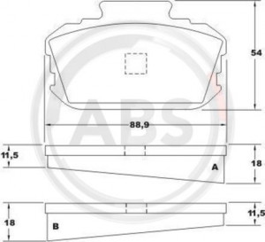 A.B.S. 36101 - Bremsbelagsatz, Scheibenbremse