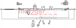 METZGER 17.1567 - Seilzug, Feststellbremse