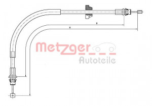 METZGER 11.5571 - Seilzug, Feststellbremse