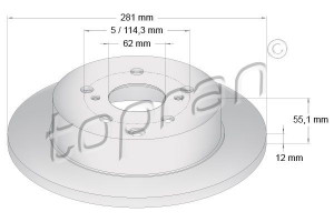 TOPRAN 600610 - Bremsscheibe
