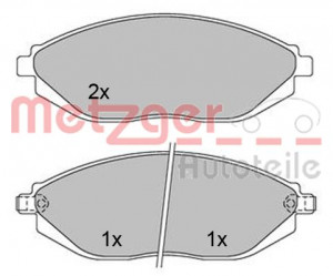 METZGER 1170446 - Bremsbelagsatz, Scheibenbremse