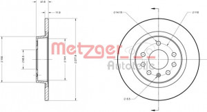 METZGER 6110119 - Bremsscheibe