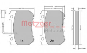 METZGER 1170276 - Bremsbelagsatz, Scheibenbremse