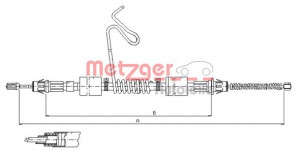 METZGER 11.5577 - Seilzug, Feststellbremse