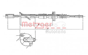 METZGER 1402.2 - Seilzug, Kupplungsbetätigung