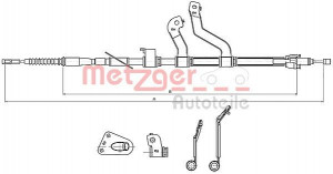 METZGER 17.2580 - Seilzug, Feststellbremse