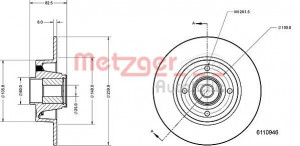 METZGER 6110946 - Bremsscheibe