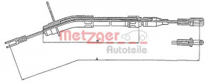 METZGER 10.935 - Seilzug, Feststellbremse