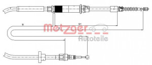 METZGER 10.7484 - Seilzug, Feststellbremse