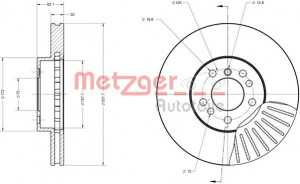 METZGER 6110380 - Bremsscheibe