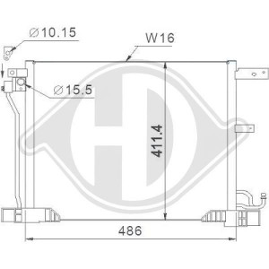 DIEDERICHS DCC1120 - Kondensator, Klimaanlage