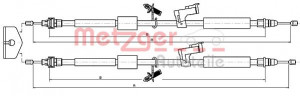METZGER 10.5370 - Seilzug, Feststellbremse