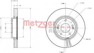 METZGER 6110155 - Bremsscheibe