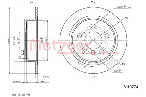 METZGER 6110774 - Bremsscheibe