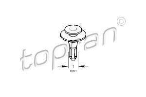 TOPRAN 111492 - Clip, Zier-/Schutzleiste