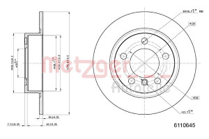 METZGER 6110645 - Bremsscheibe