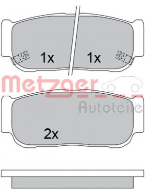 METZGER 1170557 - Bremsbelagsatz, Scheibenbremse