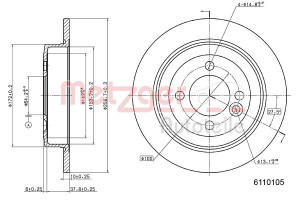 METZGER 6110105 - Bremsscheibe