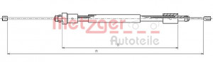 METZGER 10.4705 - Seilzug, Feststellbremse