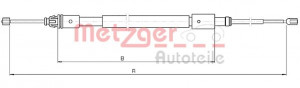 METZGER 10.4714 - Seilzug, Feststellbremse