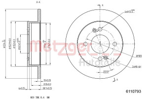 METZGER 6110793 - Bremsscheibe