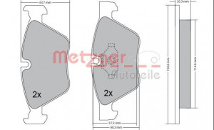 METZGER 1170078 - Bremsbelagsatz, Scheibenbremse