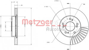 METZGER 6110249 - Bremsscheibe
