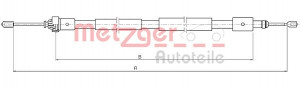 METZGER 10.4655 - Seilzug, Feststellbremse