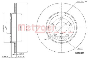 METZGER 6110311 - Bremsscheibe