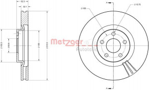 METZGER 6110823 - Bremsscheibe