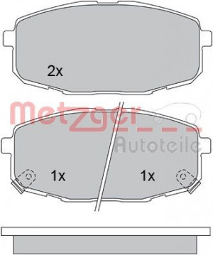METZGER 1170097 - Bremsbelagsatz, Scheibenbremse